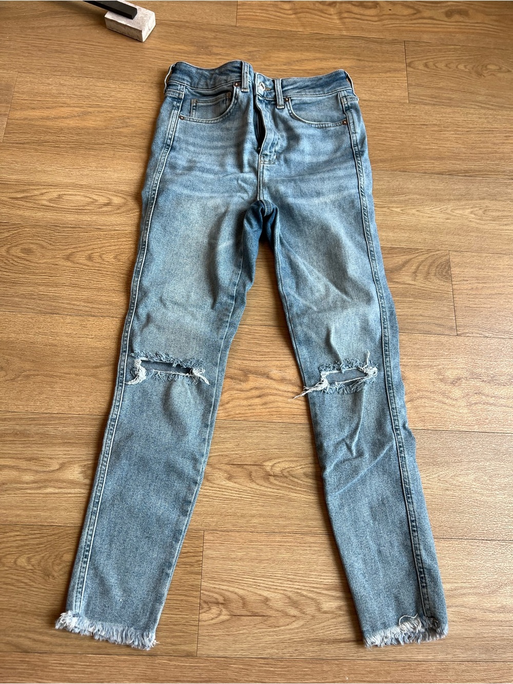 We The Free Light Blue Ripped Skinny Jeans
